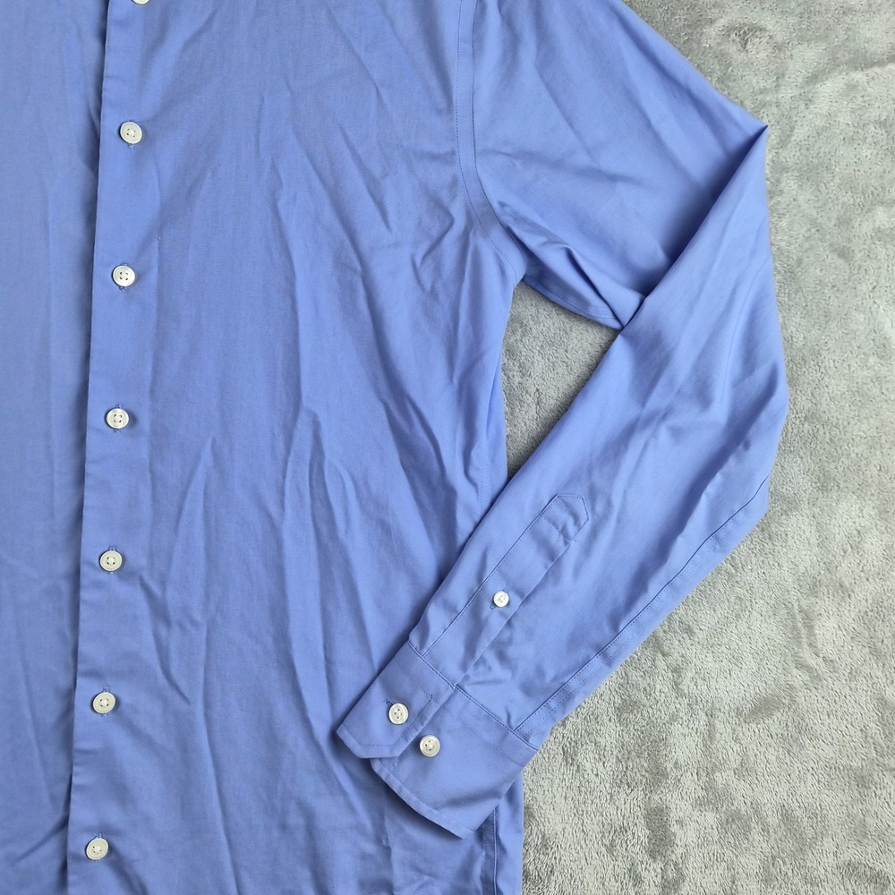 Merona Shirt Mens Small Blue Long Sleeve Dressy Professional‎ Career Office Work - Picture 7 of 10